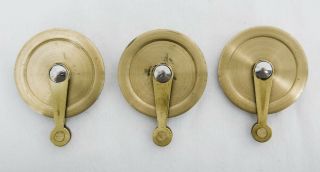Herschede 9 Tube Grandfather Clock Set Of 3 Weight Pulleys Only @ 1960s