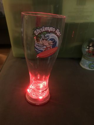 Bubba Gump Shrimp Co.  Flashing Light Up Pilsner Plastic Glass Beer Cup,  B