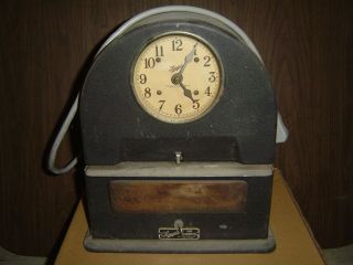 Vintage Simplex Time Clock Time Recorder Needs Work