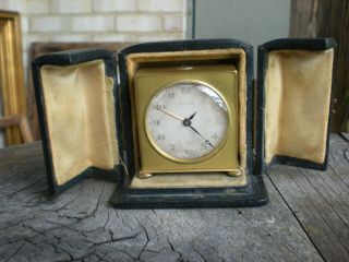 Vintage Zenith Travel Alarm Clock With Case,