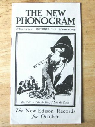1911 Phonogram Edison Record Brochure,  C N Von Fossen Beardstown Ill