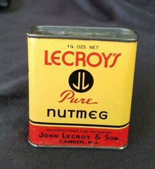 Old Advertising Spice Tin Lecroy 
