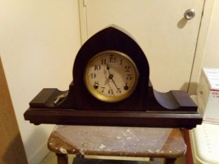Vintage 8 Day Hammond Ingraham Mantle Clock With Key