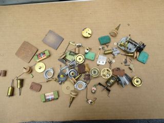 Cuckoo Clock Parts Cylindrical Musical Figurines Wood Doors Gears Screws,
