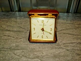 Vintage Phinney Walker Travel Alarm Clock Advertising 1964 World 
