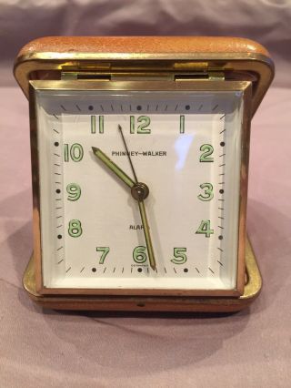 Vintage 1950’s Phinney - Walker Travel Alarm Clock