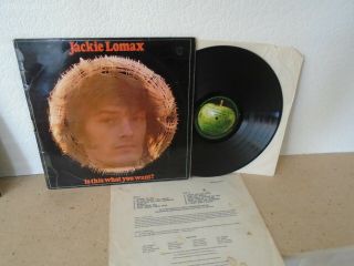 Jackie Lomax Is This What You Want? Uk Sapcor 6 Vinyl Lp Paul Mccartney Beatles