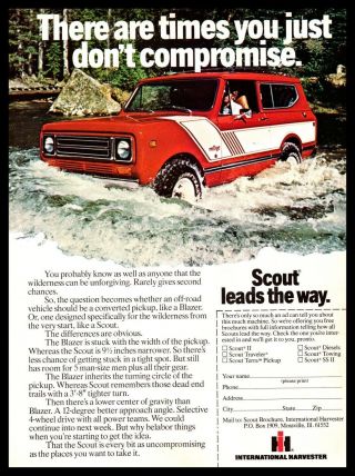 1979 International Harvester Scout 4x4 Automotive Print Ad Man Cave A2