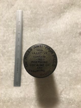 Vintage Dr.  Miles Anti - pain pill tin/tube 3