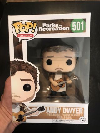 Funko Pop Parks And Recreation Andy Dwyer 501 Vaulted Collectible With Protector