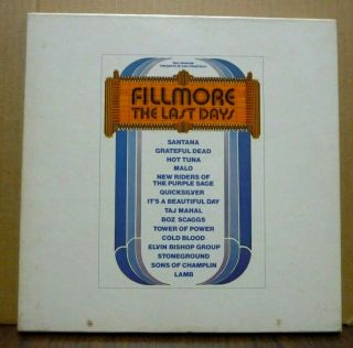 Fillmore The Last Days (3 - Lp Box Set 7 " Poster,  Booklet Ticket) Grateful Dead