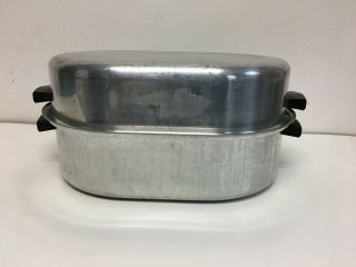 Vintage Regal Aluminum Roaster Roasting Pan With Lid 15 " X 11 " X 7 "