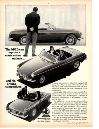 1967 Mg Mgb Classic Print Ad