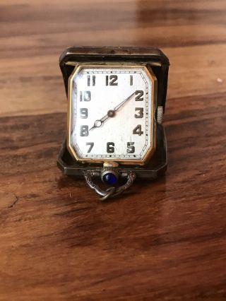 Vintage Elgin Illinois Sterling Tivoli Table Travel Clock Watch