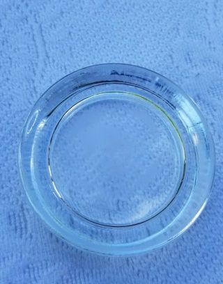 4 Thick Clear Glass Furniture Coaster Caster Cups Vintage Fits 2 1/4 
