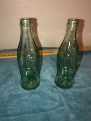 2 Vintage 6.  5 Oz Mckinney Tx Coca - Cola Coke Glass Bottle Return Deposit