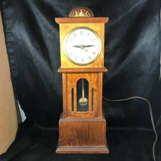 Vintage United Electric Clock Model 385 Mini Grandfather Clock