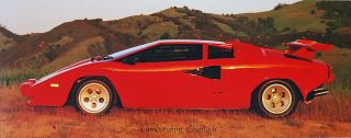 Lamborghini Countach Poster 11 X 28 Inches