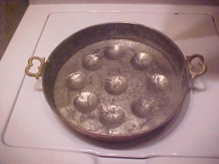Antique Round Copper Cake Jello Mold Pan