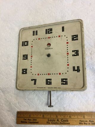 Vintage Telechron Art Deco Wall Clock Metal Dial And Movement Part (no Motor)