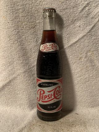 Full 10oz Pepsi - Cola Sparkling Acl Soda Bottle Lumberton,  N.  C.