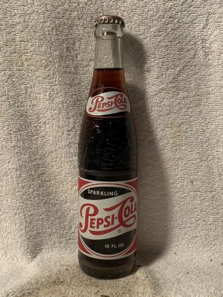 Full 10oz Pepsi - Cola Sparkling Acl Soda Bottle Durham - Burlington,  N.  C.