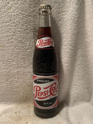 Full 10oz Pepsi - Cola Sparkling Acl Soda Bottle Raleigh,  N.  C.