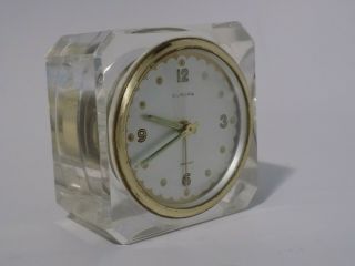 Vintage Europa Jeweled Alarm Clock Hand Wind Made In Germany