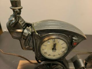 Horse Carriage United Sessions Clock Lamp Vintage 1960s Hanson Cab (parts only) 2