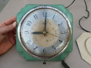 Vintage E.  Ingram Metal Wall Clock Retro Wall Clock (needs Wire) (clock 1)