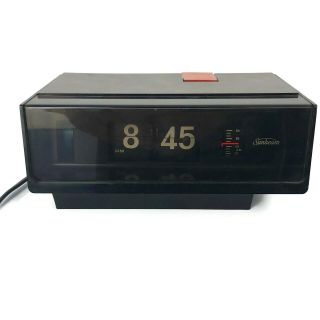 Vintage 1960s Sunbeam Flip Clock Alarm Dt3 Dt - 3 197g Made In Japan