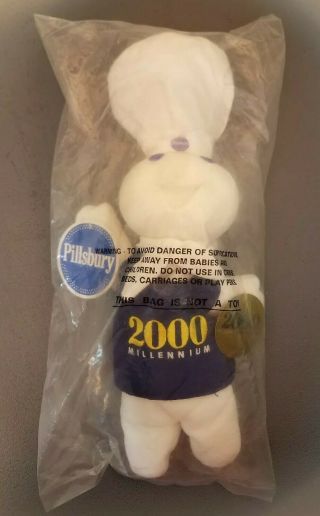 Pillsbury Doughboy 2000 Millennium 11 " Plush - General Mills 1999