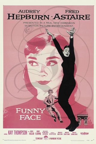 Plaque Alu Reproduisant Une Affiche Cinema Funny Face Hepburn Astaire