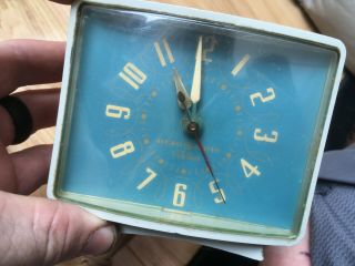 Vintage Ge General Electric Telechron Alarm Clock - Model 7h24i Retro