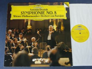 Nm Dvorak - Symphony No 8 Lp,  Vienna P/o,  Karajan,  Dg 415 971 - 1