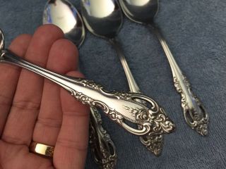 Oneida Community Stainless Flatware Brahms 4 Oval Soup Spoons Shiny Glossy