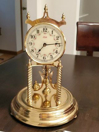 Vintage Kundo 400 Day Anniversary Dome Clock German Made Kieninger & Obergfell