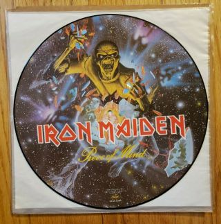 Iron Maiden Picture Disc Piece Of Mind Rare 1983 Seax - 12306 Ex