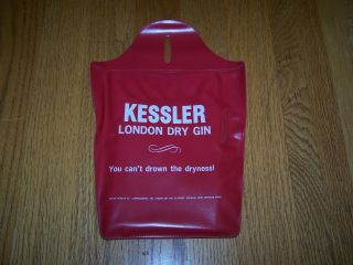 Vintage Kessler London Dry Gin Automobile Storage Pouch / Trash Bag / Map Bag