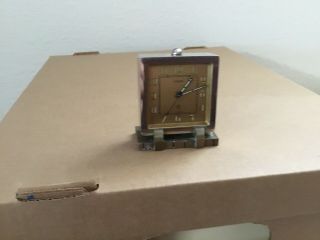 Vintage Le Coultre 2 Day Alarm,  Desk Clock,  Not Running,