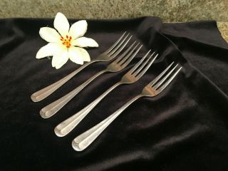 Set Of 4 Dinner Forks 7.  25 " Northland Beefeater Post Road Stainless Flatware