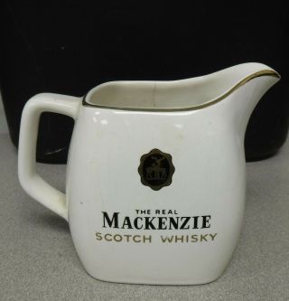 Vintage The Real Mackenzie Pub Jug Bar Pitcher Gold Rim Wade Regicor