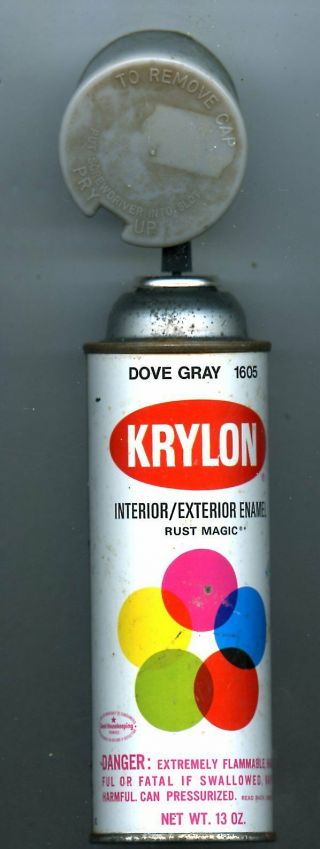 Vintage Krylon Spray Paint Can 1605 Dove Gray Nos