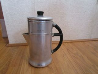 Vintage Wear - Ever Aluminum 966 2 - 6 Cup Drip Coffee Pot - Bakelite Handles - Stoveto