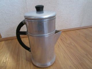 Vintage Wear - Ever Aluminum 966 2 - 6 Cup Drip Coffee Pot - Bakelite Handles - Stoveto 3