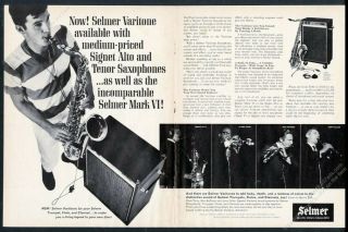 1967 Selmer Mark Vi Saxophone Varitone Photo Vintage Print Ad