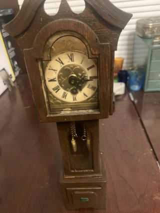 Vintage Miniature Grandfather Clock