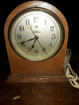 Antique Telechron Mantel Clock Runs
