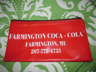 Rare Closing Farmington Maine Coca Cola Coke Soda Bottle Company Money Bag Sack
