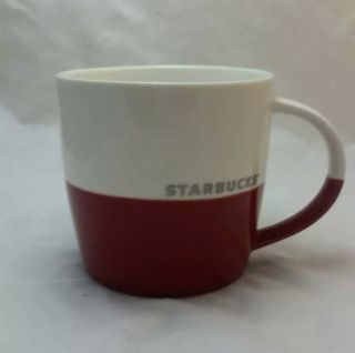 Starbucks 2011 Bone China Red & White Coffee,  Tea Mug,  Cup